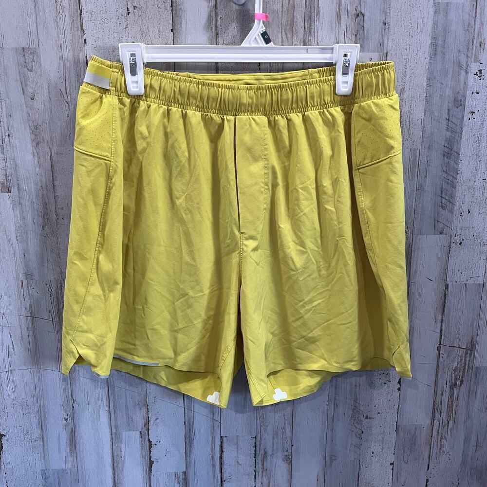 Lululemon Surge Short Yellow 6” Unlined Workout Shorts Gym Mens XL